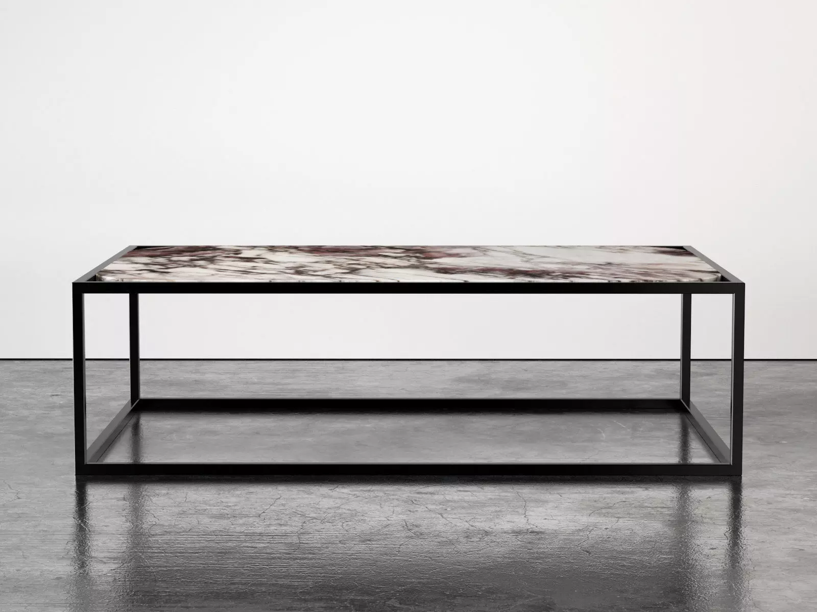 Paskal marble coffee table with metal frame 3D model_2