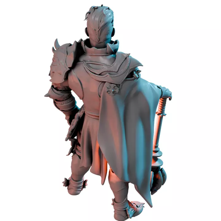 God Of Thunder Warrior I - Tabletop RPG Miniature 3D print model