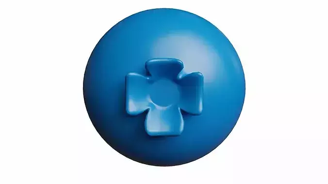 Blueberry Cartoon Stylized Fruits 3D model 3