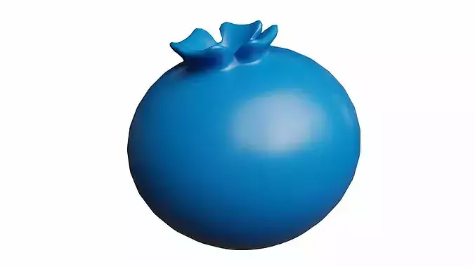 Blueberry Cartoon Stylized Fruits 3D model