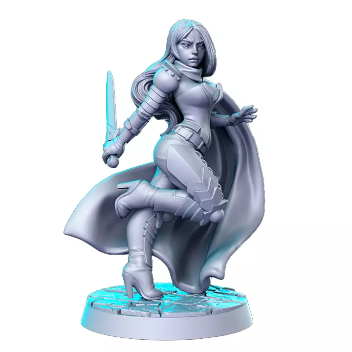 Delia The Swift Female Assassin X - Scale Tabletop Model 3D print model