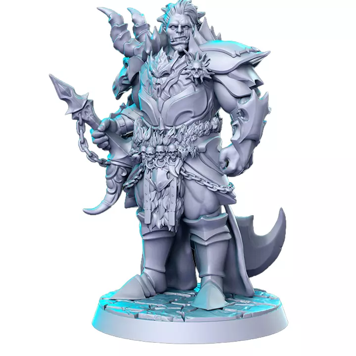 Grathuul Halforc Dragon Assassin VII - Collectible Hero Figurine 3D print model