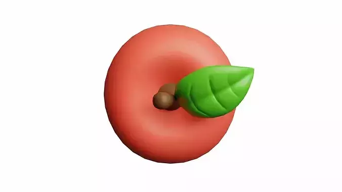 Apple Cartoon Stylized Fruits 3D model 3