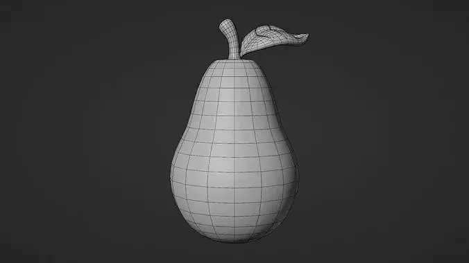 Avocado Cartoon Stylized Fruits 3D model 7