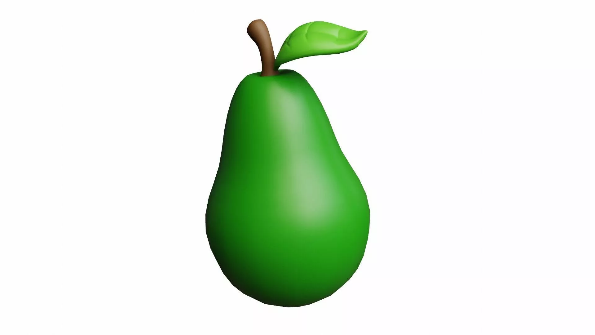 Avocado Cartoon Stylized Fruits 3D model