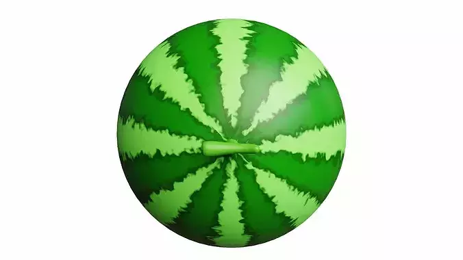 Watermelon Cartoon Stylized Fruits 3D model 3