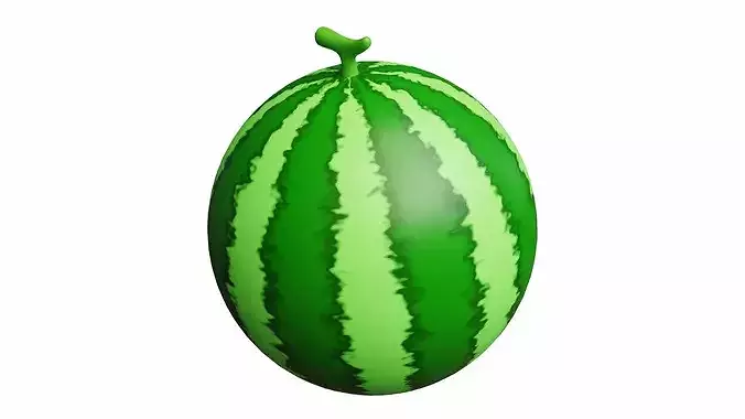 Watermelon Cartoon Stylized Fruits 3D model