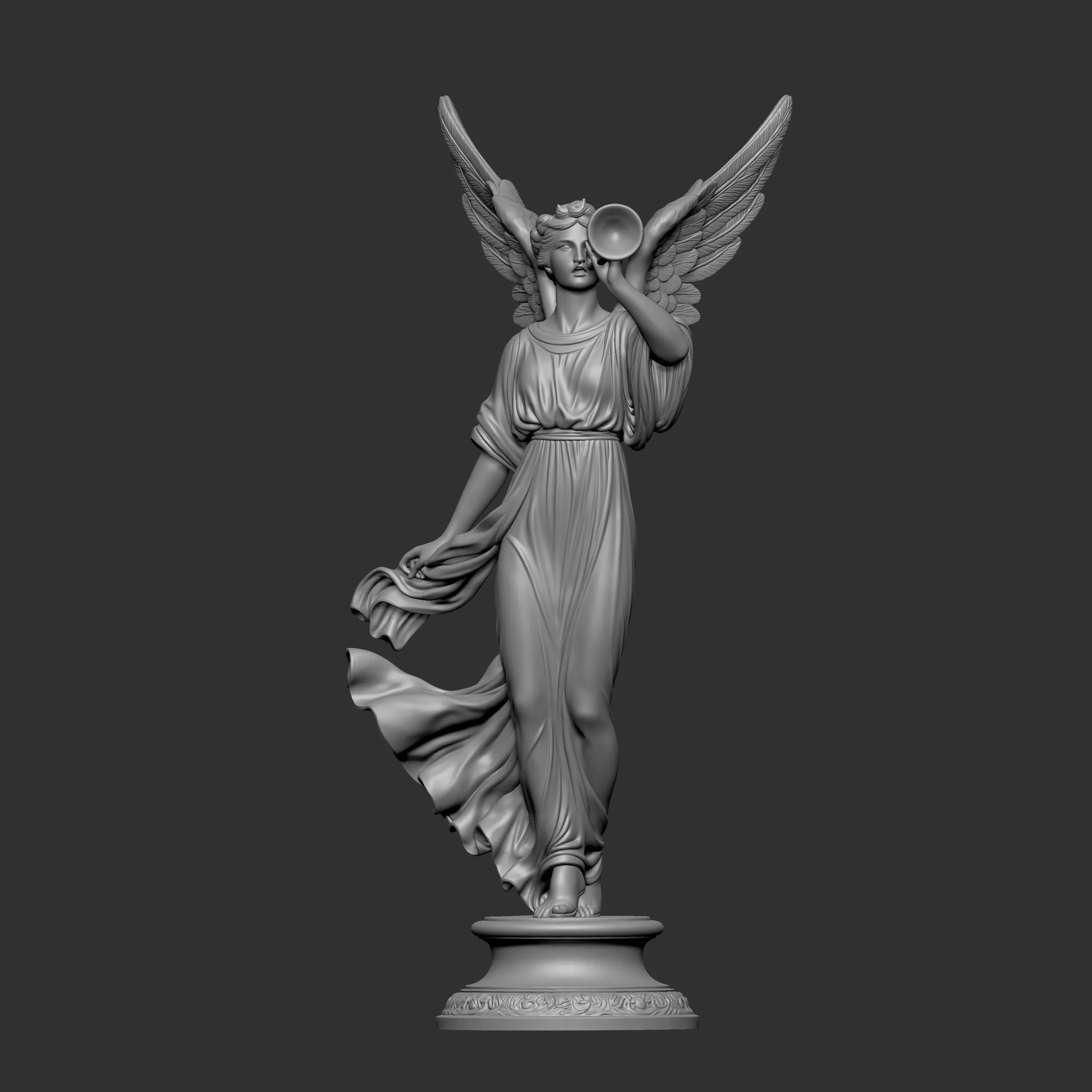 classical angel statue 3D print model
