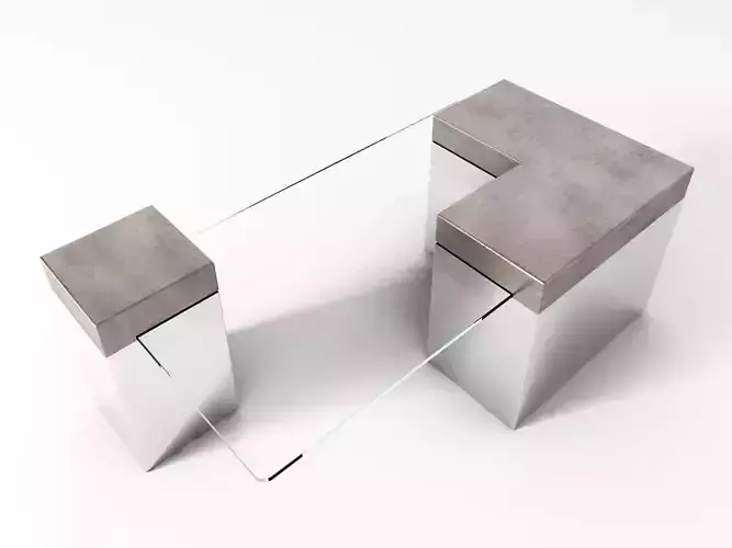 Chrome Coffee Table 3D model