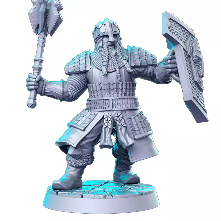 Dwarf Mace V - Collectible Hero Figurine 3D print model