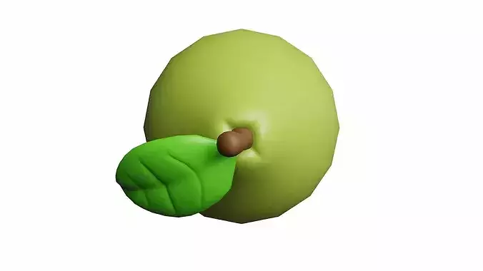 Guava Cartoon Stylized Fruits 3D model 2
