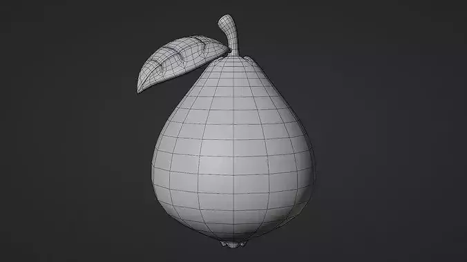 Guava Cartoon Stylized Fruits 3D model 7