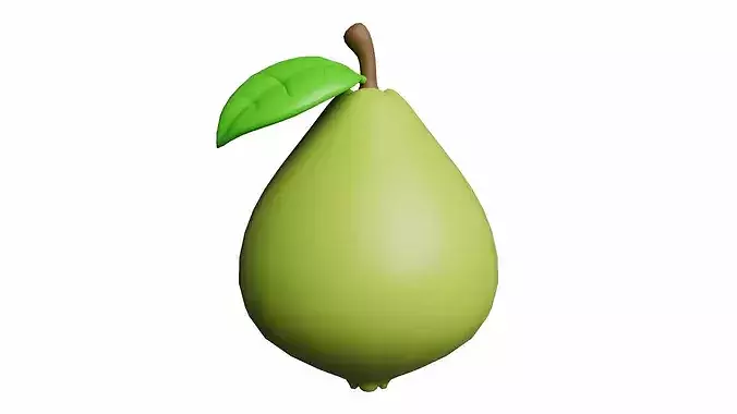 Guava Cartoon Stylized Fruits 3D model