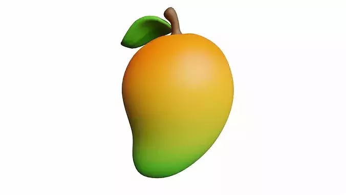 Mango Cartoon Stylized Fruits 3D model