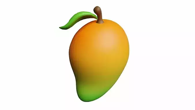 Mango Cartoon Stylized Fruits 3D model 4
