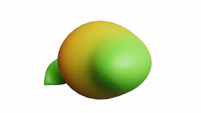 Mango Cartoon Stylized Fruits 3D model 3