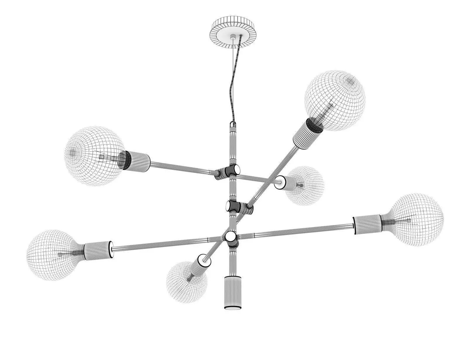 Mobile Chandelier 3D model_4