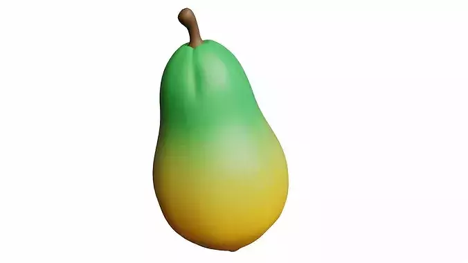 Papaya Cartoon Stylized Fruits 3D model 4