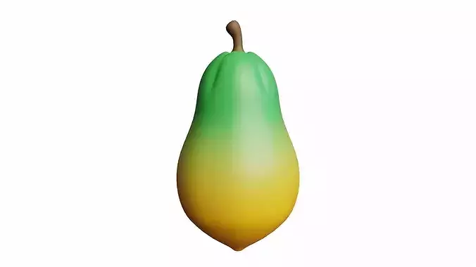 Papaya Cartoon Stylized Fruits 3D model