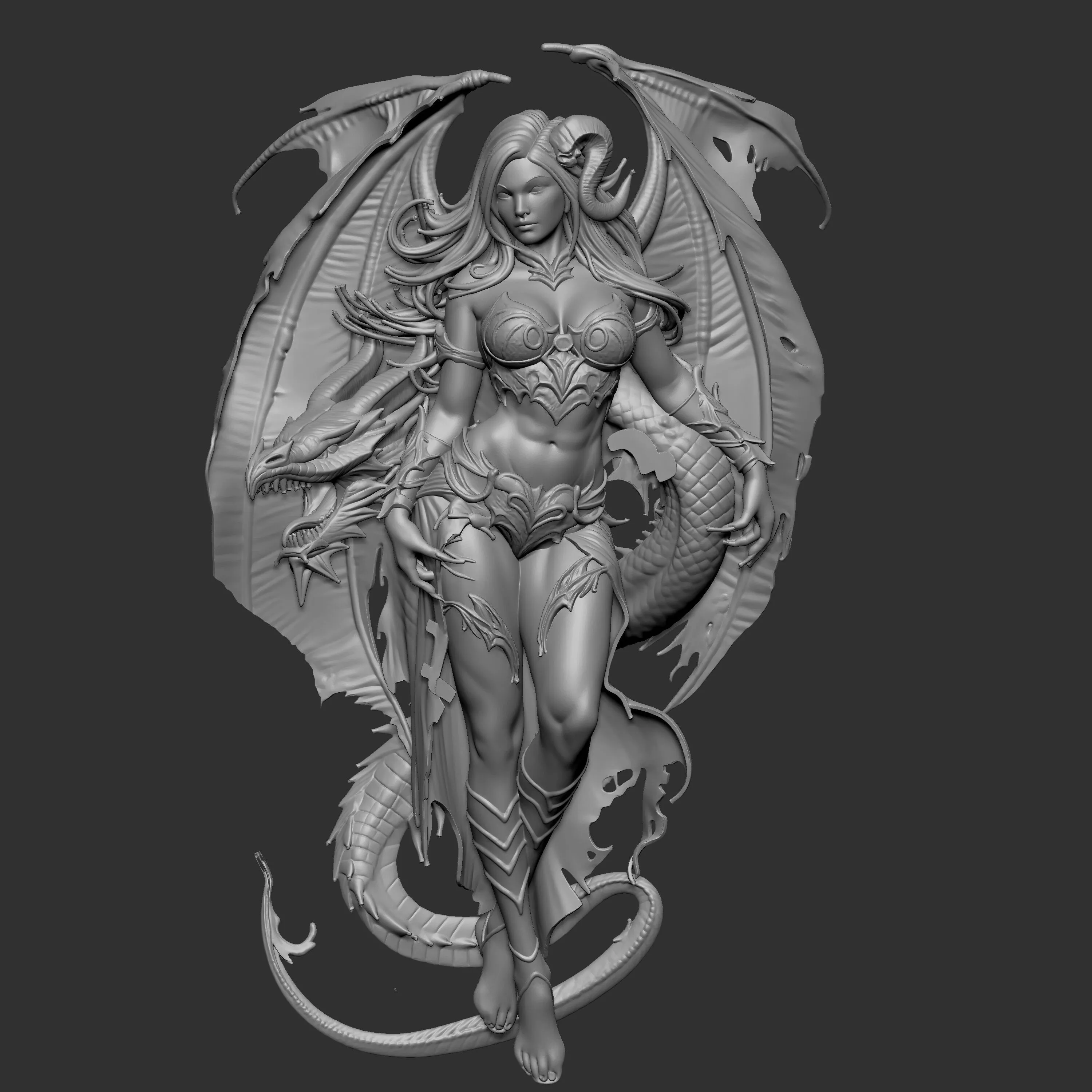 succubus vampire demon character 3D print model