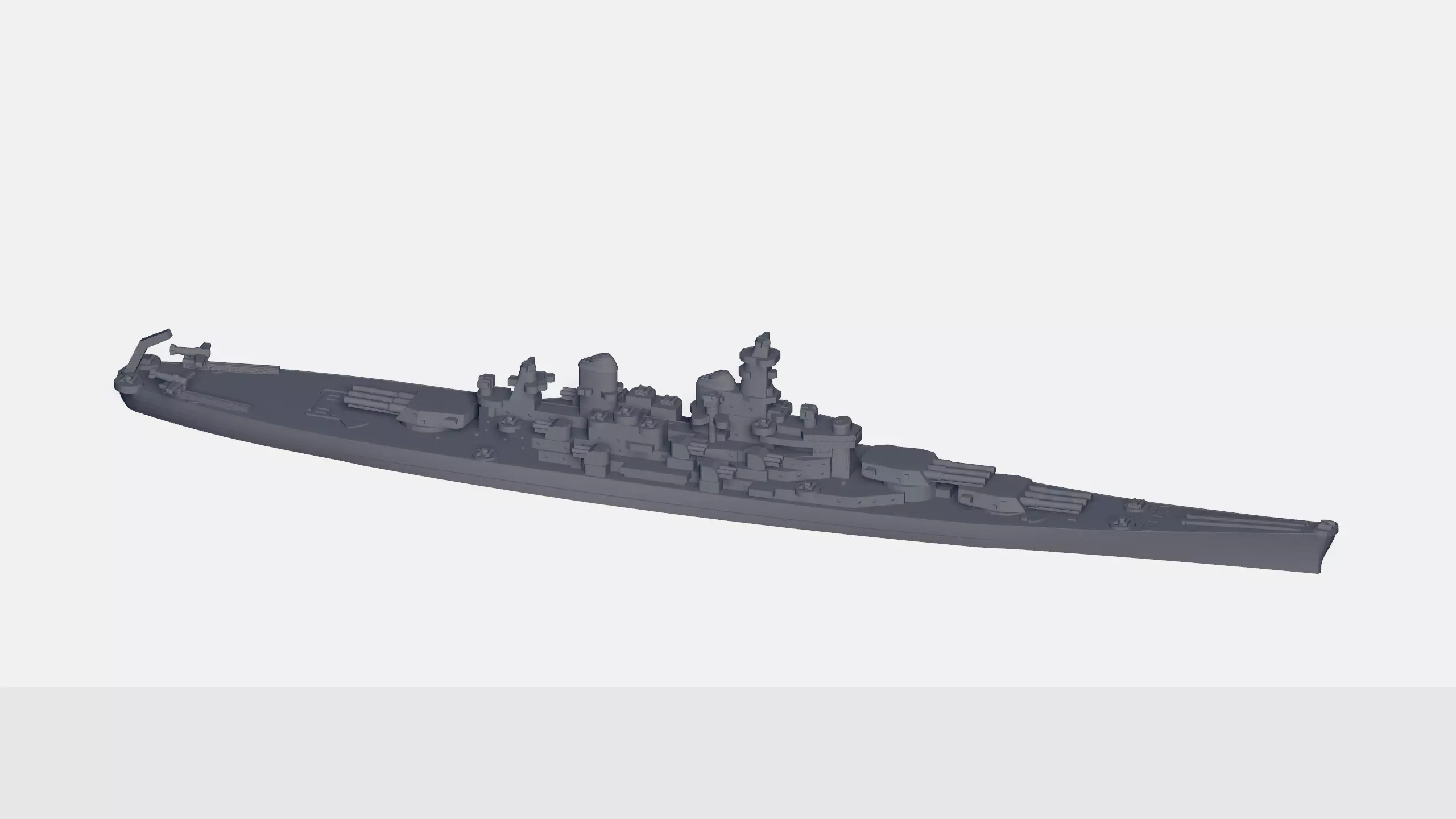 USS Missouri BB 63 3D print model