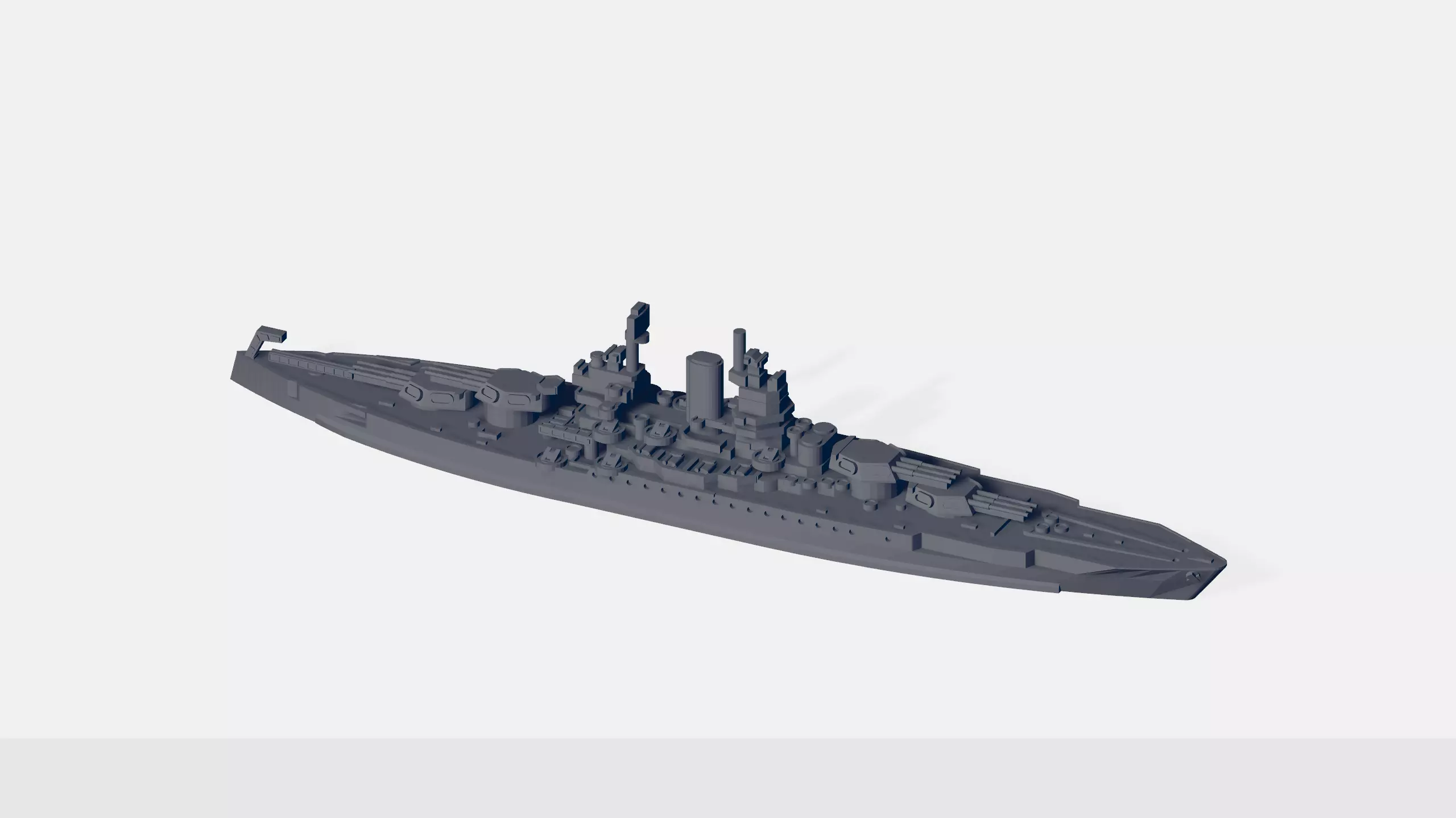 USS New Mexico BB 40 3D print model