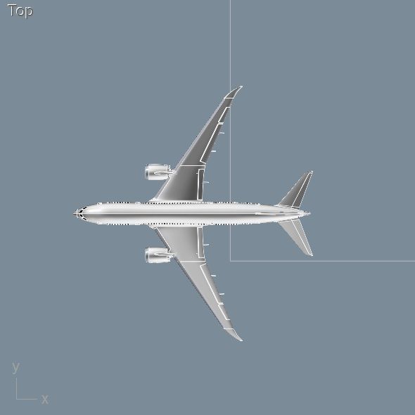 Boeing 787-8 comercial aircraft cad model 3D model_4
