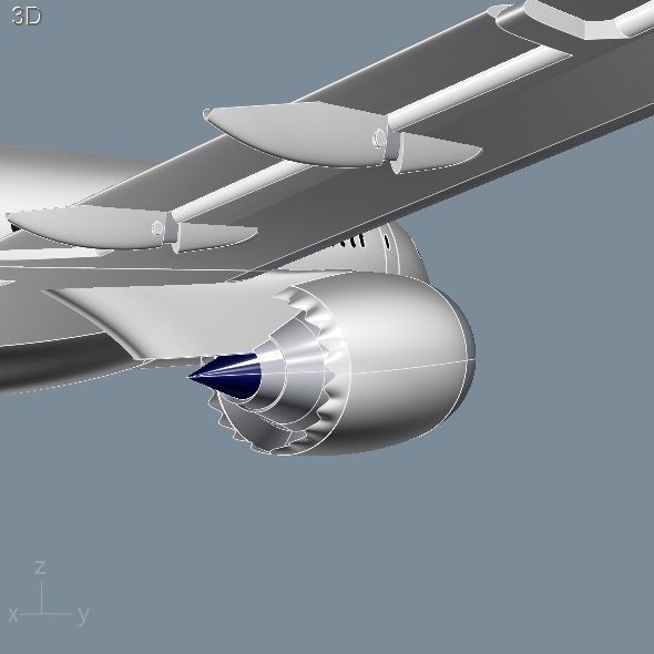 Boeing 787-8 comercial aircraft cad model 3D model_6
