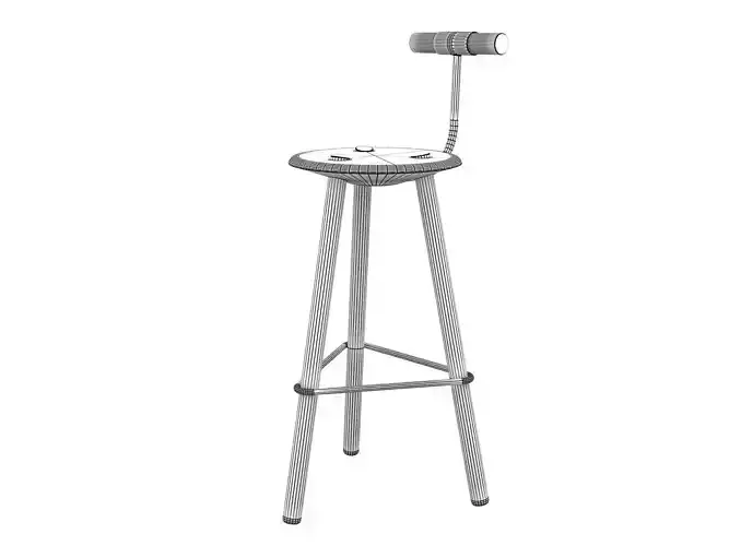 Tripod pair of bar stools