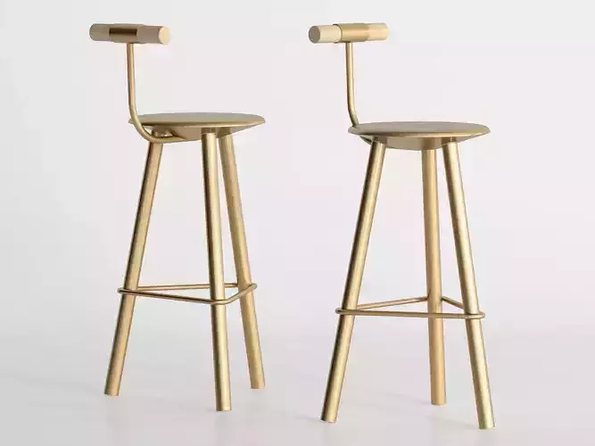 Tripod pair of bar stools