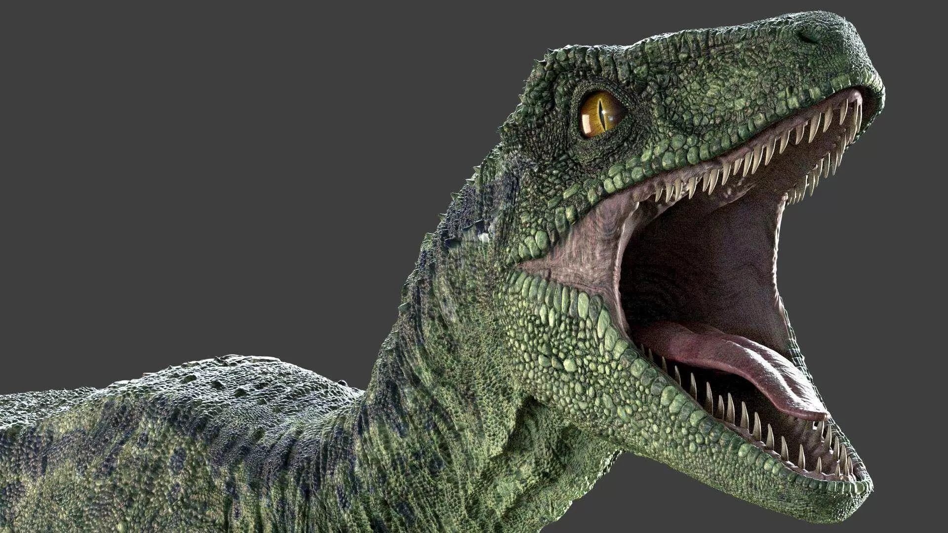 Animated Raptor 3ds Max Project Ready to Render 3D model