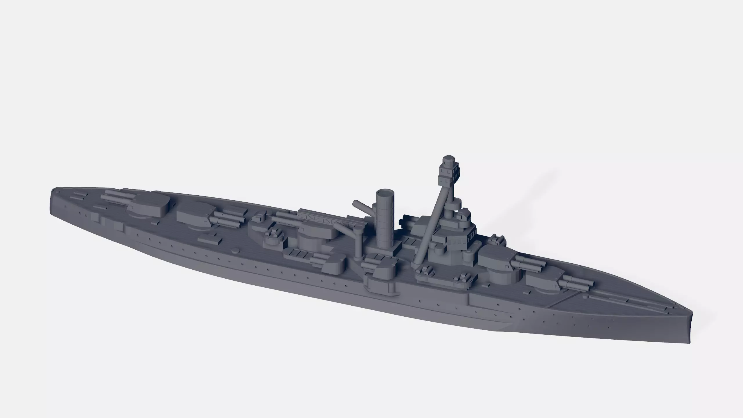 USS Utah BB 31 1943 3D print model