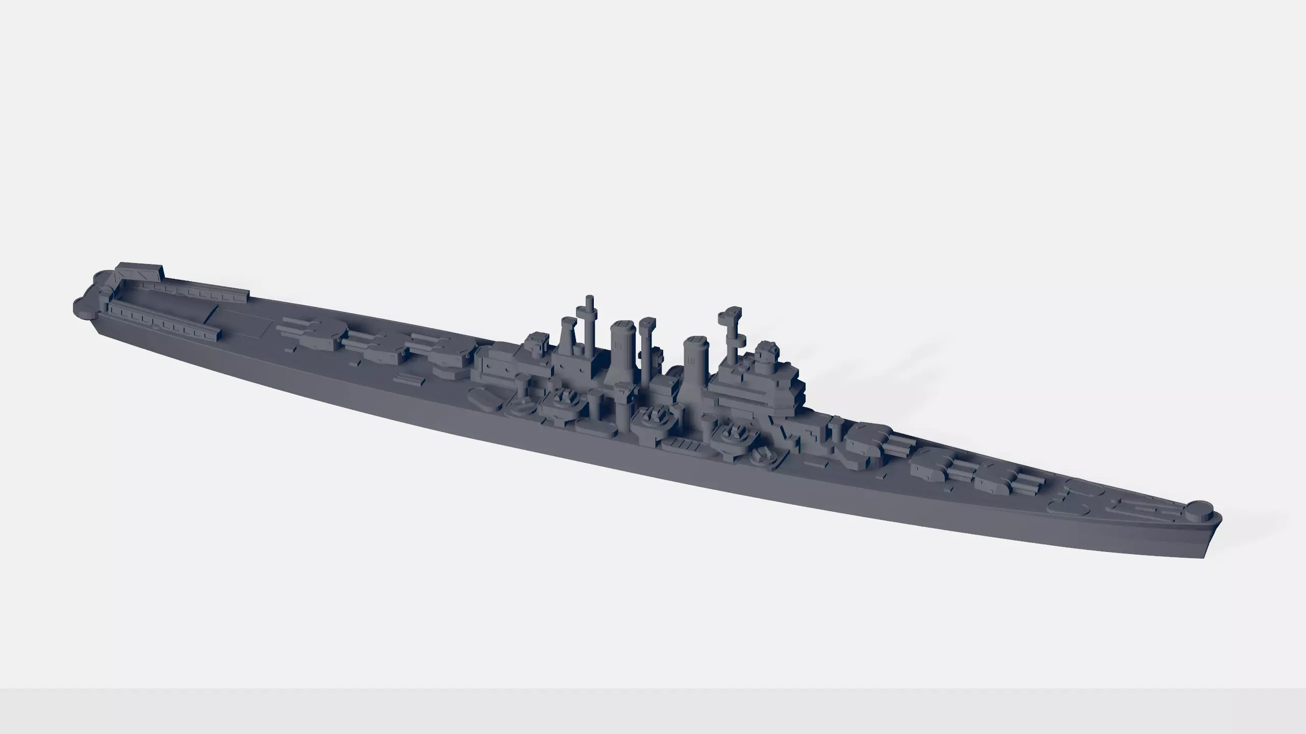 USS Worchester CL 144 3D print model