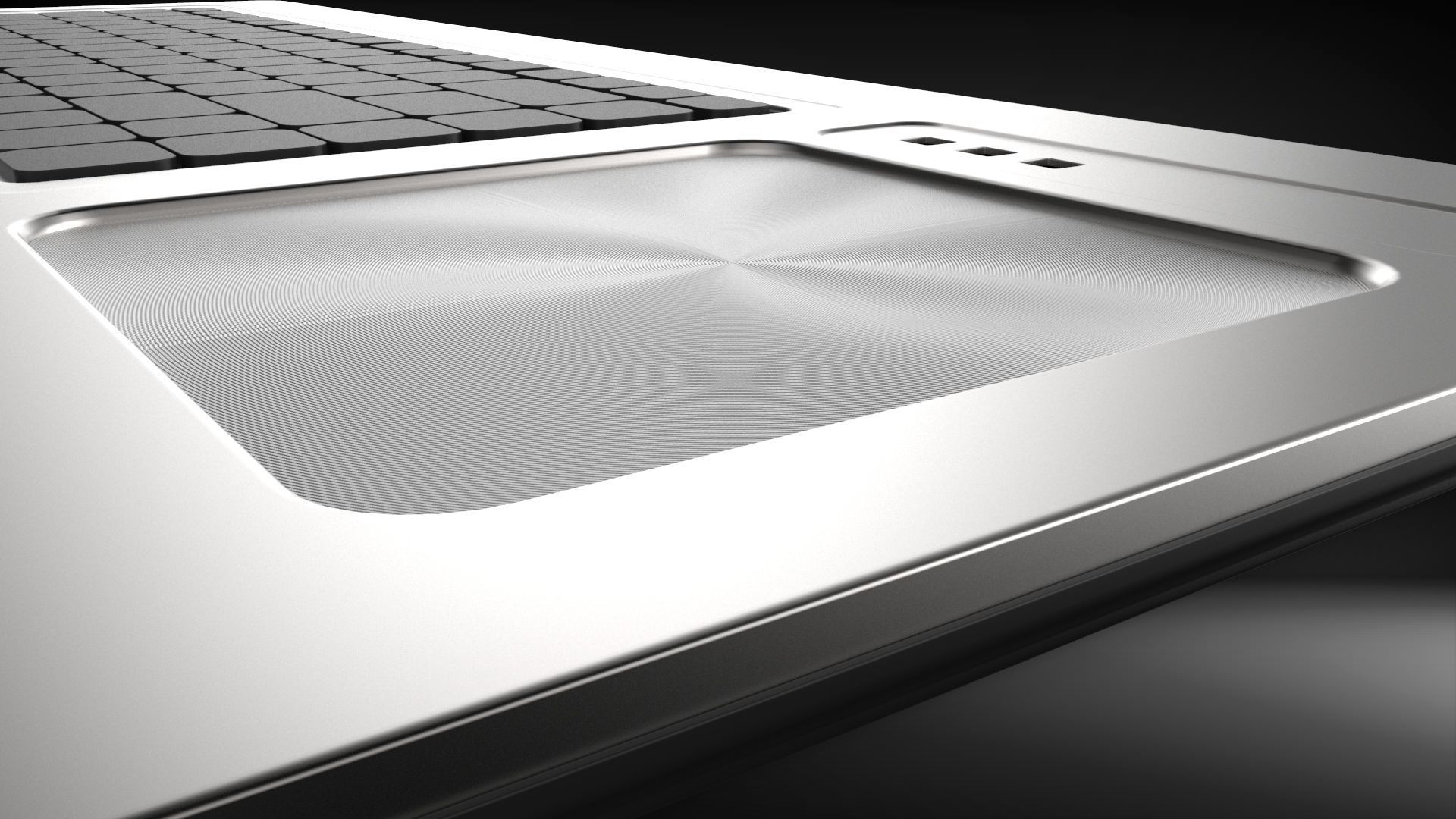 Keyboard with TrackPad Free 3D model_9