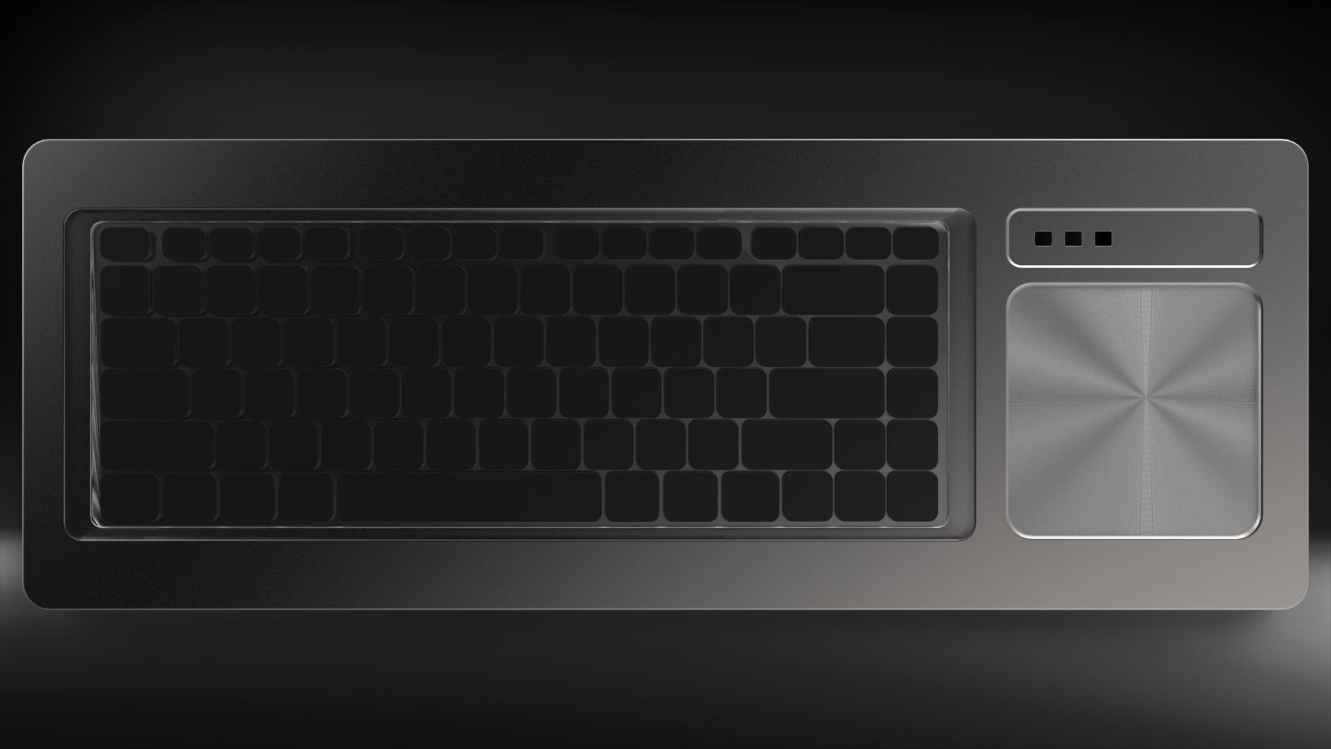 Keyboard with TrackPad Free 3D model_5