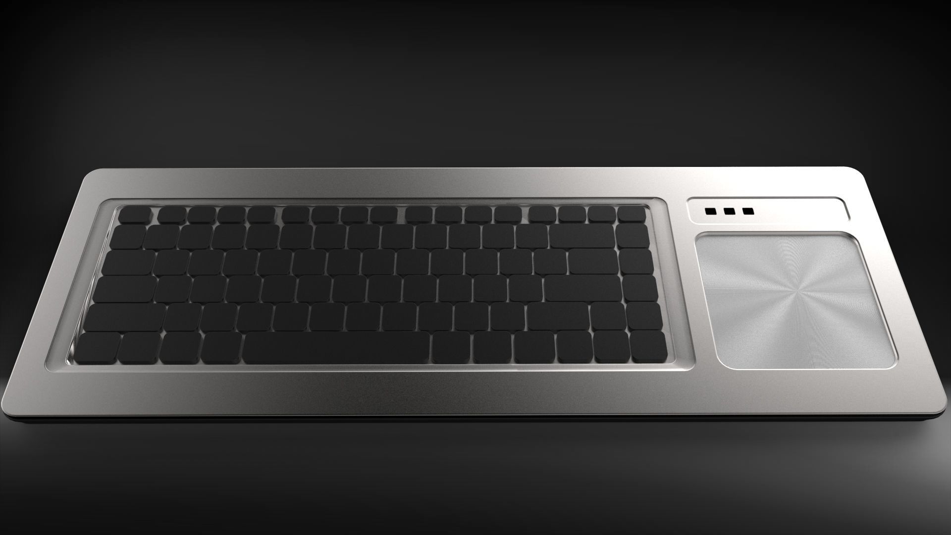 Keyboard with TrackPad Free 3D model_4