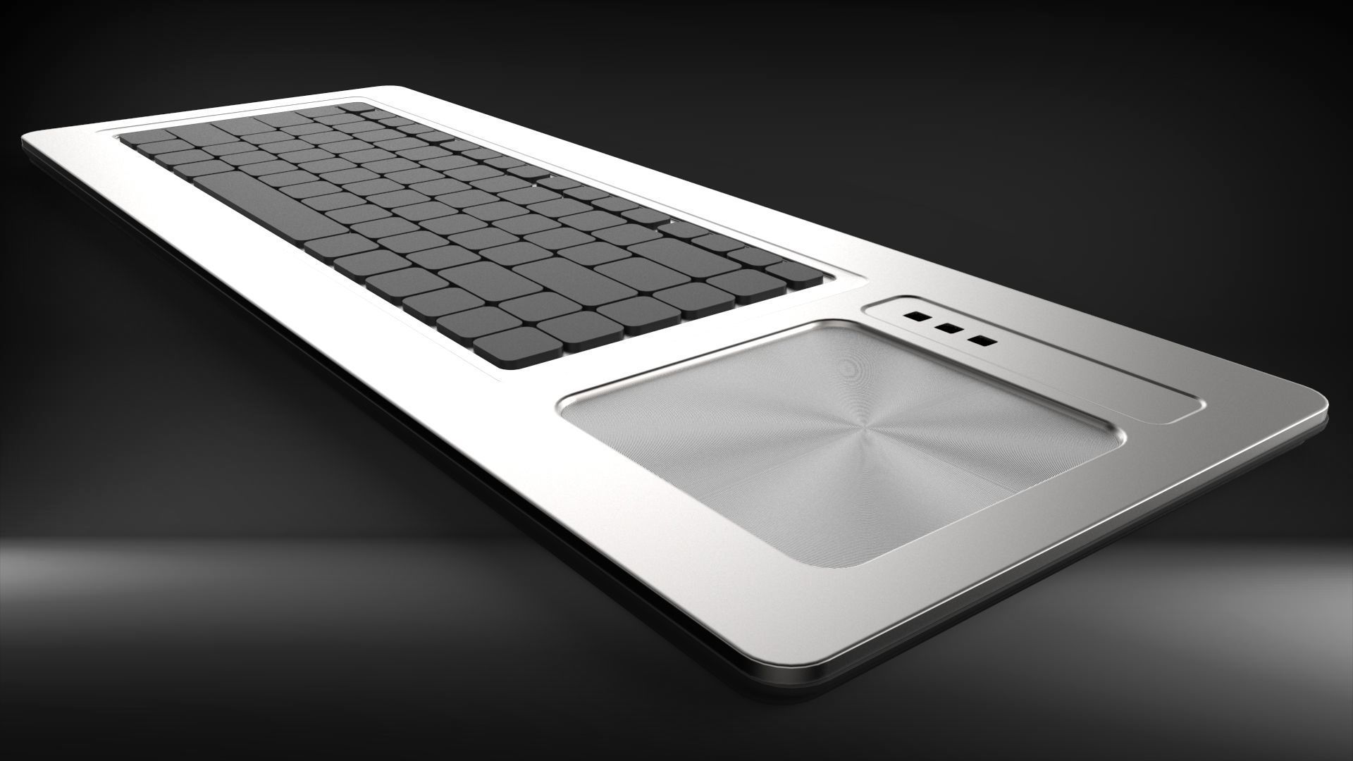 Keyboard with TrackPad Free 3D model_6