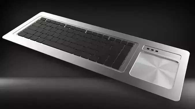 Keyboard with TrackPad Free 3D model