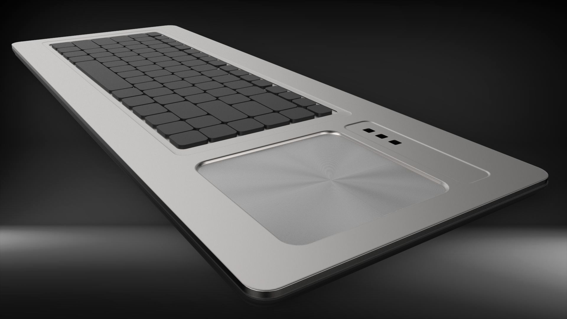 Keyboard with TrackPad Free 3D model_7