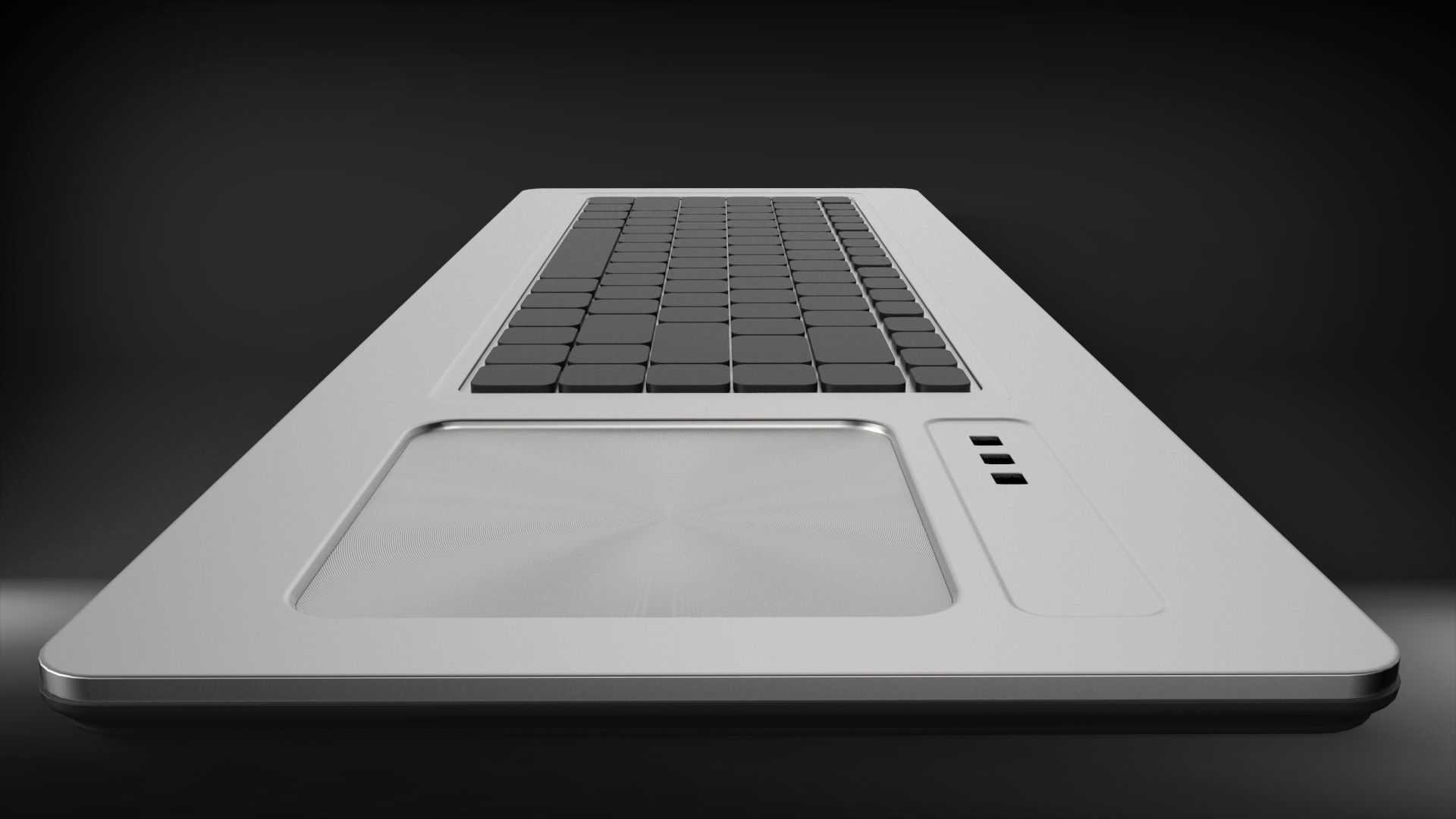 Keyboard with TrackPad Free 3D model_2