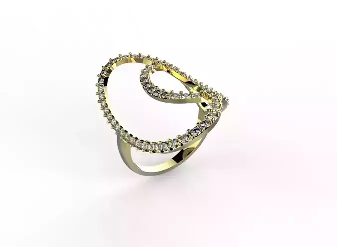 Ring gold with diamonds