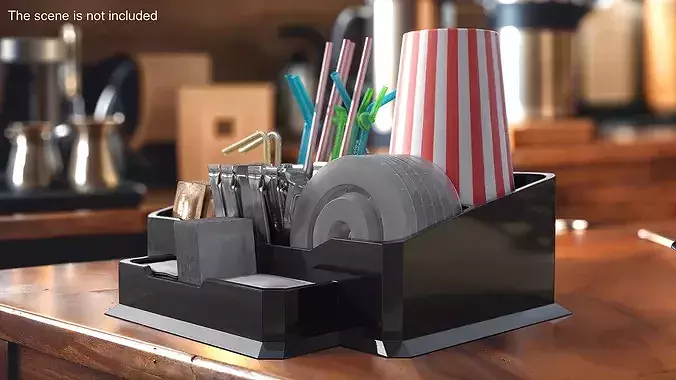 Coffee Station Organizer Set 3D model 3