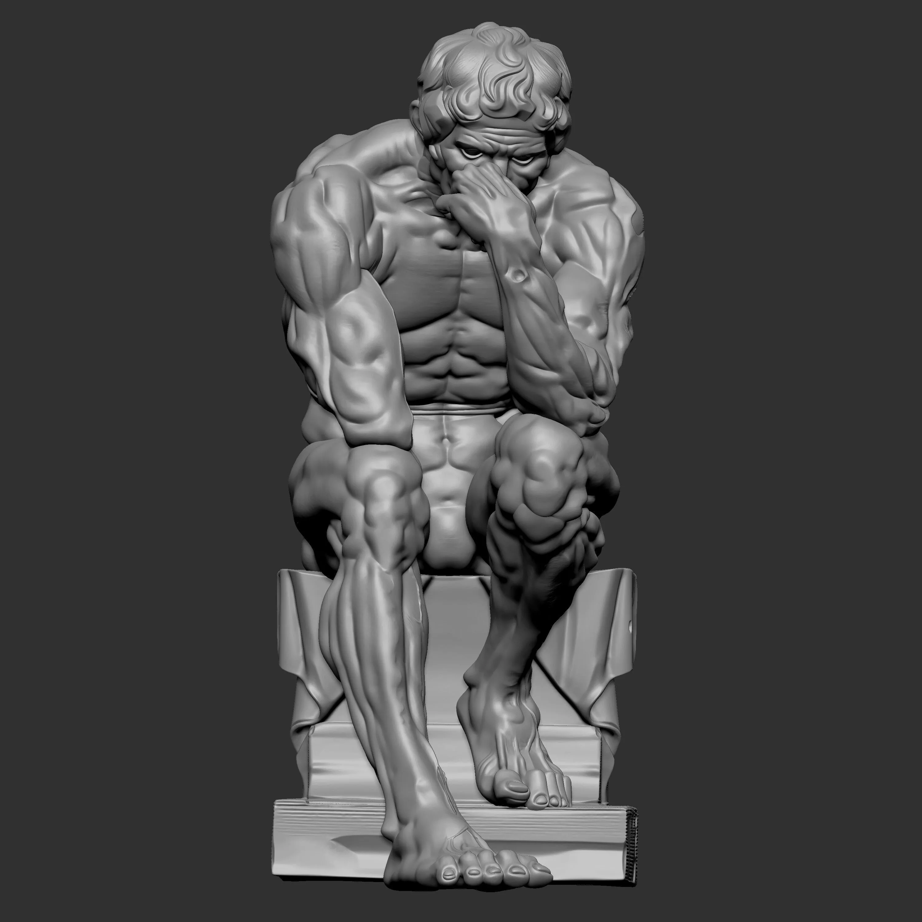 3D digital sculpture of Auguste Rodin masterpiece 3D print model