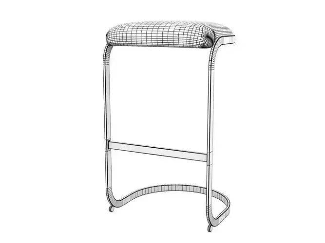 Chrome Cantilevered Bar Stool