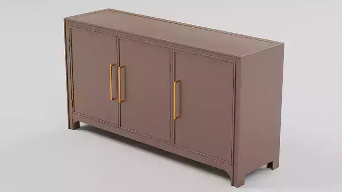 Mid-Century 3-Door Sideboard 02