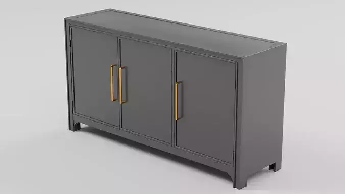 Mid-Century 3-Door Sideboard 04