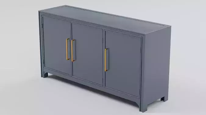 Mid-Century 3-Door Sideboard 05