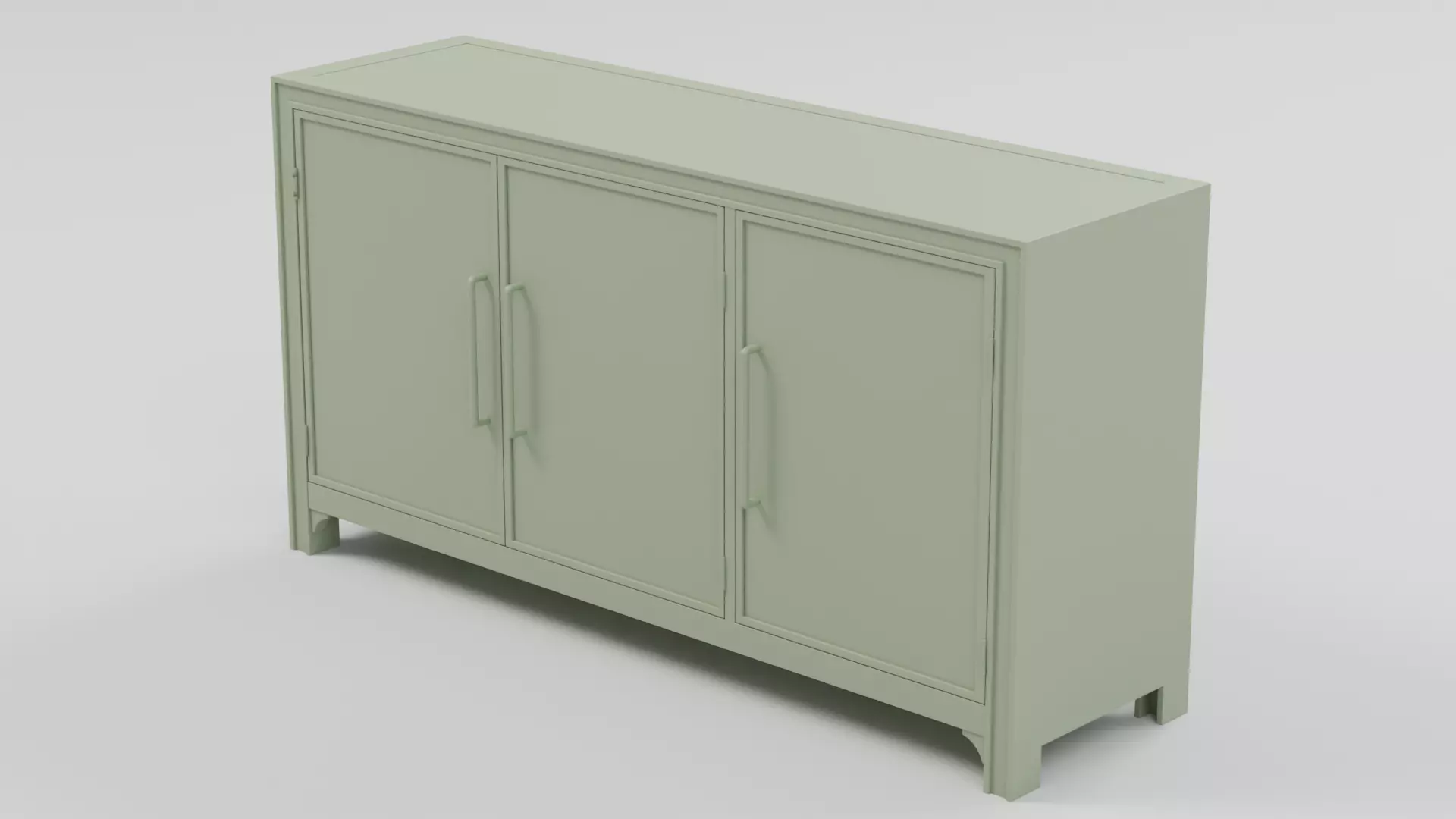 Mid-Century 3-Door Sideboard - Sample File 3D model