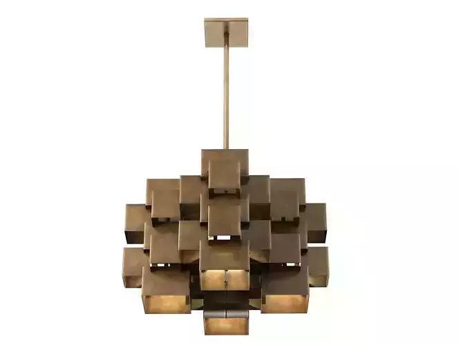 Cubist Geometric Chandelier