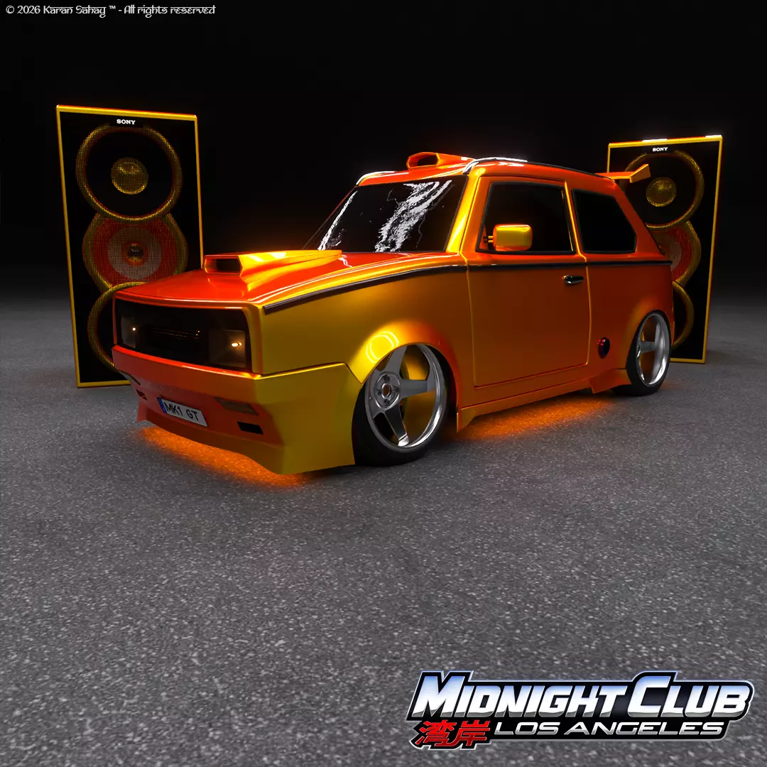 VW Golf MK1 Custom Model 3D model